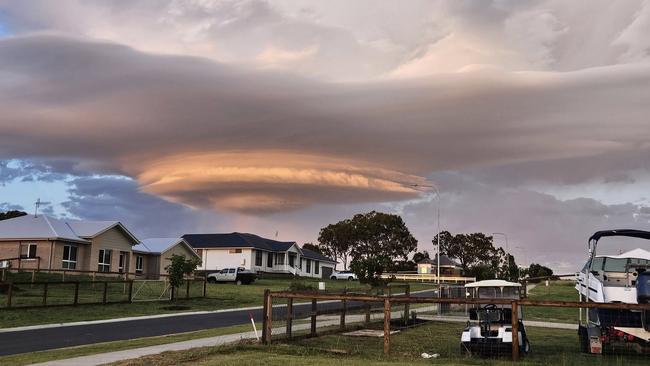 'UFO' clouds over Queensland on Thursday morning. Photo: Higgins Storm Chasing