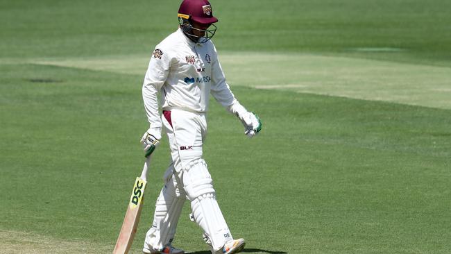 Usman Khawaja has struggled to find the form to rubber stamp his Test place this Shield season.