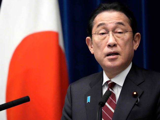 Japan's Prime Minister Fumio Kishida had condemned the ‘severe and complex’ environment, referencing North Korea’s missiles program and China’s expanding nuclear weapons arsenal. Picture: Eugene Hoshiko / POOL / AFP