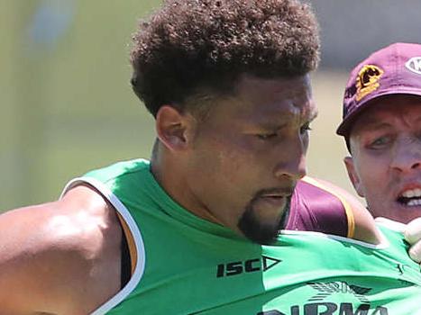 Gehamat Shibasaki. The Brisbane Broncos training at red Hill.  Pic Peter Wallis