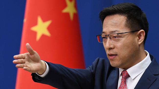 Chinese Foreign Ministry spokesman Zhao Lijian. Picture: AFP