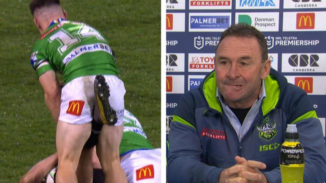 Jaeman Salmon and Ricky Stuart.