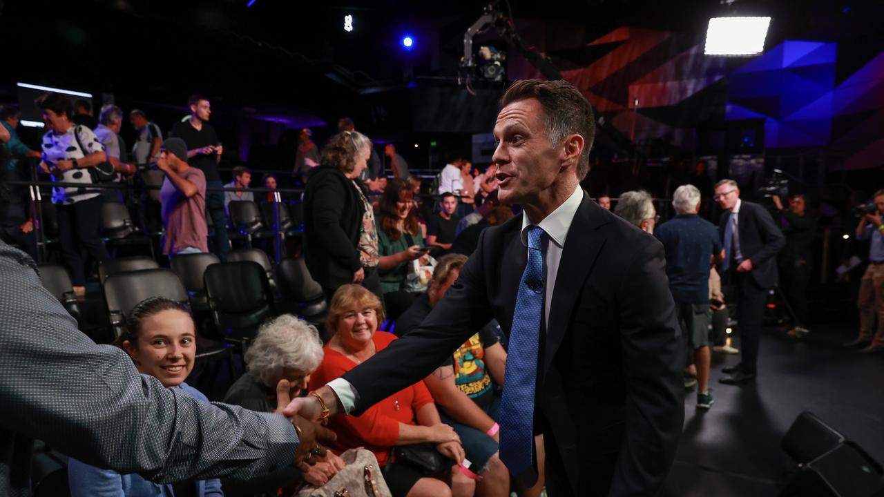 NSW Labor leader, Chris Minns emerged victorious after the final debate before the state election. Picture: Justin Lloyd.