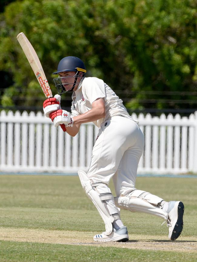 Kookaburra Cup cricket - Runaway Bay vs. Surfers Paradise at Sam Loxton Oval. Surfers Paradise batsman Jackson Driscol. (Photo/Steve Holland)