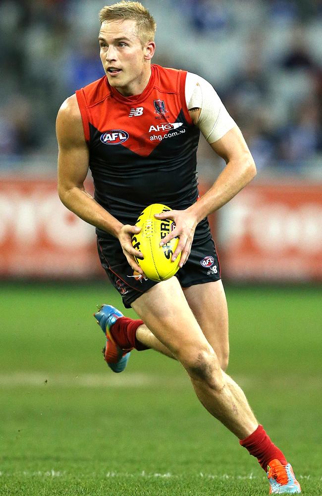 Demon Bernie Vince collected 41 disposals in the loss to North Melbourne. Picture: Wayne Ludbey