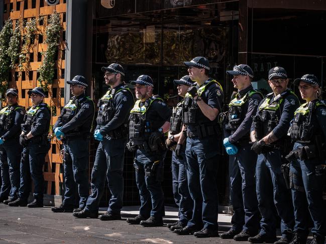 Victoria Police’s staff rejected the introduction of a landmark nine-day fortnight for frontline cops as part of a $500m deal to end its long-running pay dispute in July. Picture: Nadir Kinani