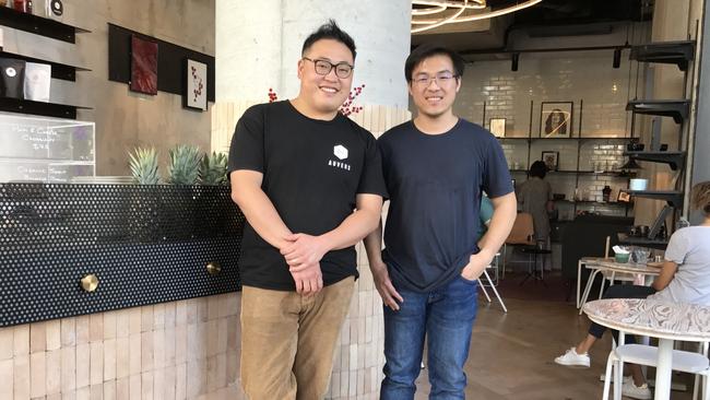 Auvers Cafe co-owners Ron Chen and Leo Rong. Picture: Jenifer Jagielski