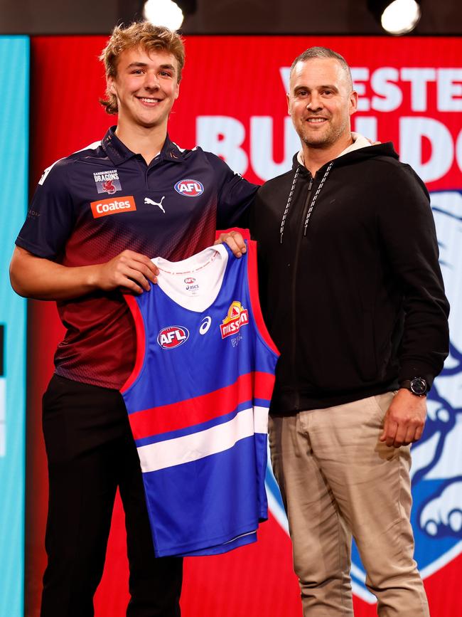 The Bulldogs drafted Ryley Sanders at pick 6. Picture: Michael Willson/AFL Photos