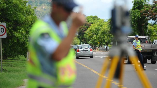 Police at the corner of Abbott and O'Donnell St Oonoonba where the incident occurred