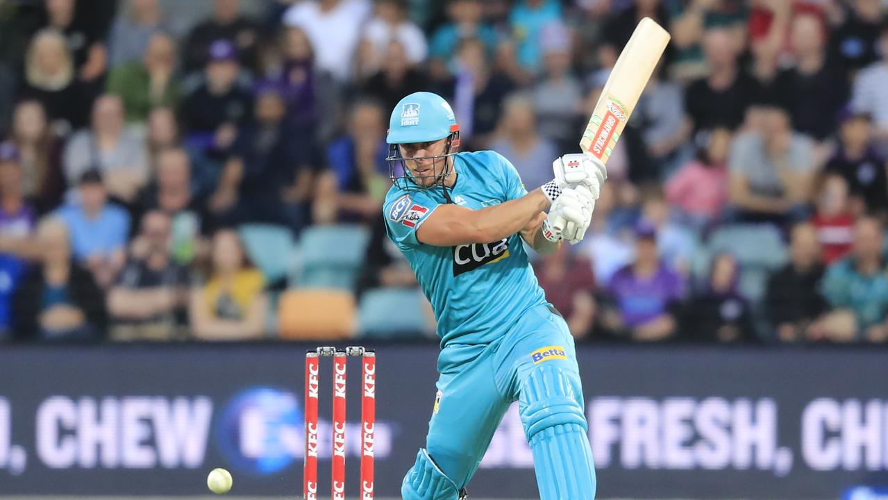 Chris Lynn made his second half-century of the season, hitting three sixes on the way. Photo: Rob Blakers/AAP Image.