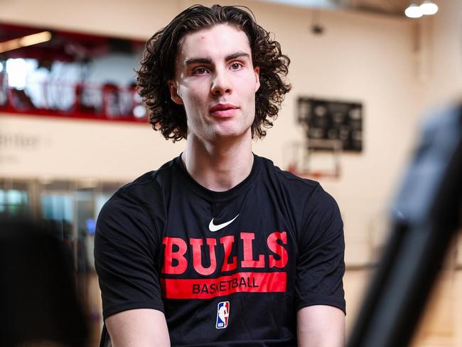 Josh Giddey during his first visit to new NBA club Chicago. Picture: Instagram