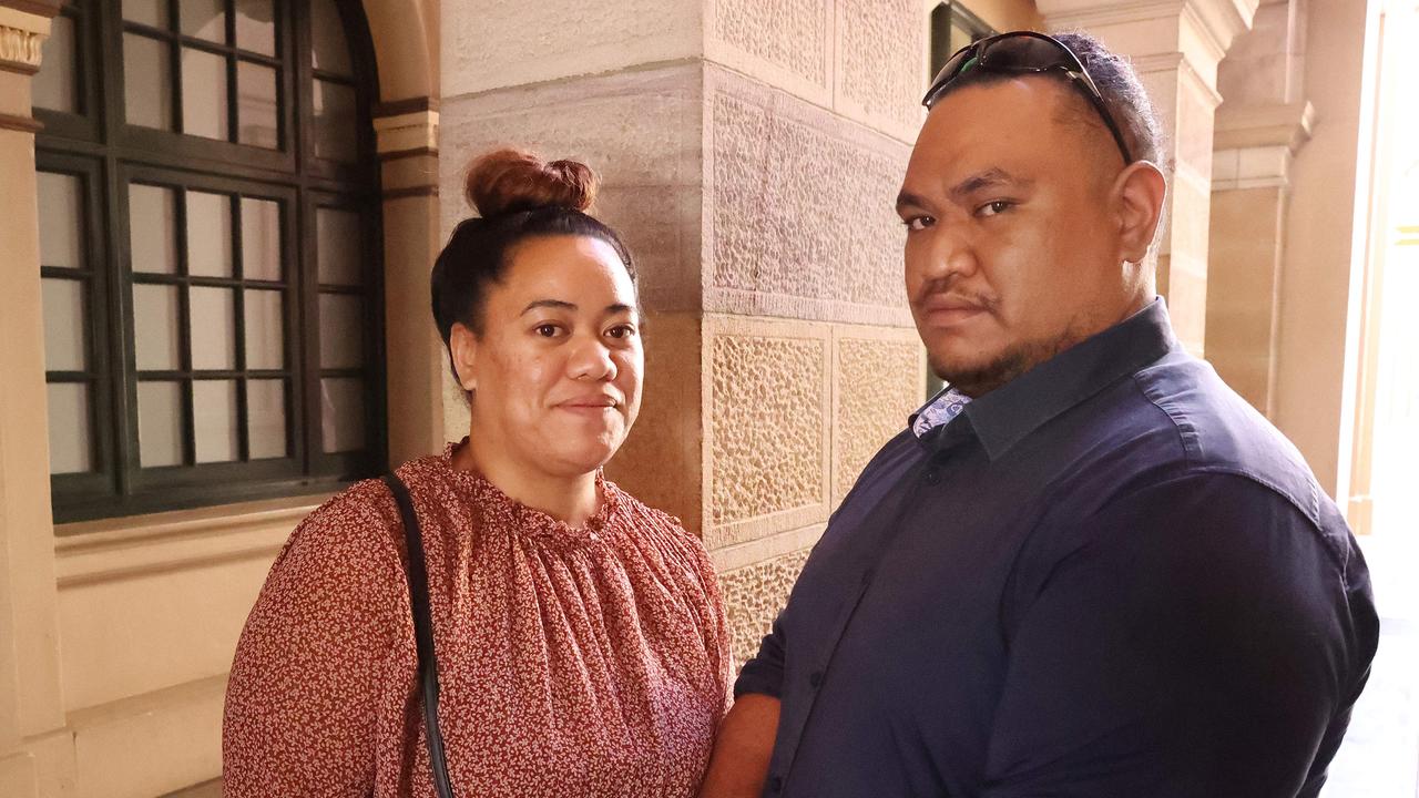 Wendy and Jason Taniela, parents of Cyrus Taniela, six, after appearing at an appeal hearing in Brisbane. Picture: Liam Kidston