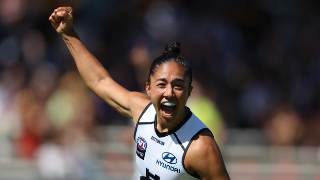 Darcy Vescio booted two goals for the Blues on Saturday. Picture: Paul Kane/Getty Images