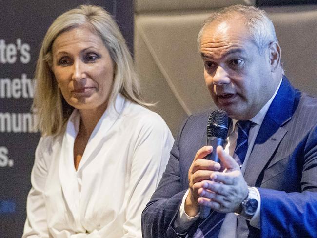 Mayoral debate between Tom Tate and Mona Hecke at a UDIA lunch at the Hilton in Surfers Paradise. Picture: Jerad Williams