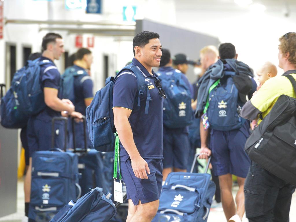 The NRL has come to the rescue with a Covid-style charter flight for the Cowboys. Picture: Caitlan Charles