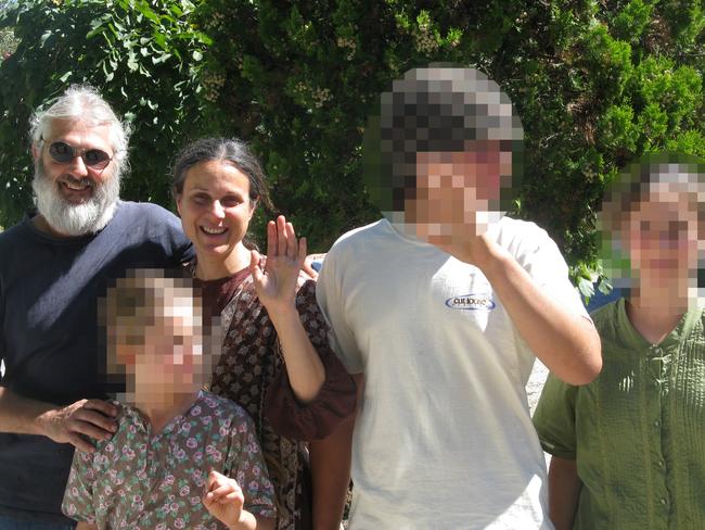 Rosemary Cruzado and her family during their time in the Twelve Tribes community in Picton, NSW.