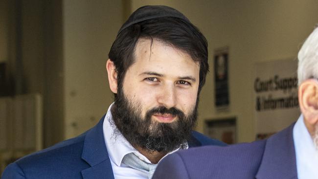 Elimelech Levy leaving court. Picture: Monique Harmer