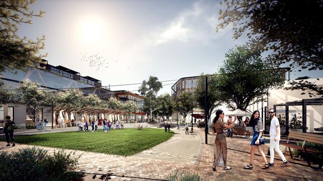 Concept images of Mt Barker's new $2m town square. Source: Burke Urban