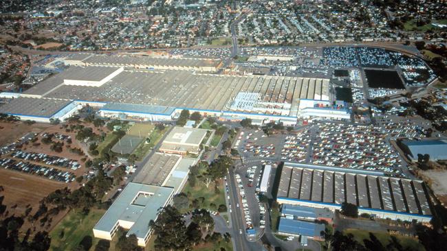 An aerial view of the now-closed Mitsubishi car plant factory at Tonsley.