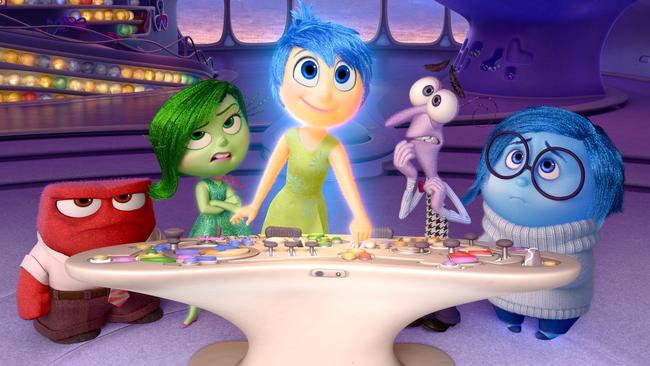 Anger, Disgust, Joy, Fear and Sadness from the original Inside Out movie. Picture: Pixar