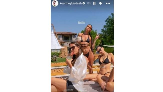 Kourtney Kardashian shared the snap on social media. Image: Instagram