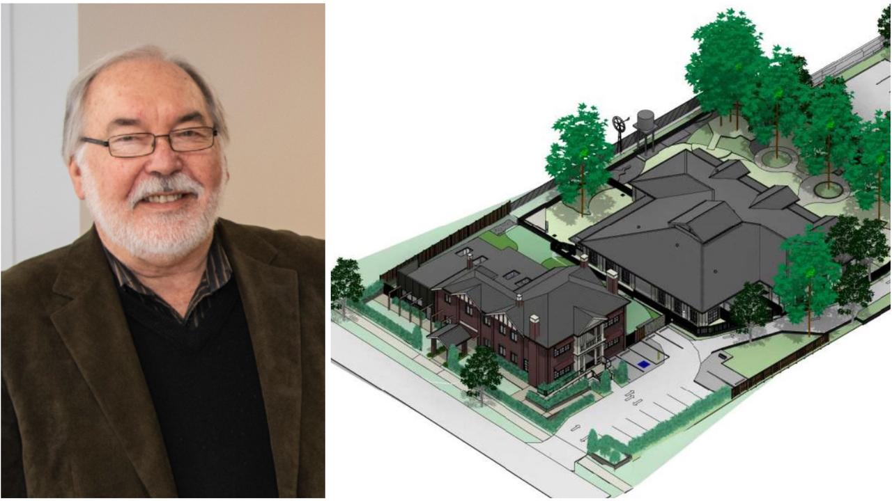 Developer Barry Bernoth with his plan for new childcare centre on Margaret Street in Toowoomba City.