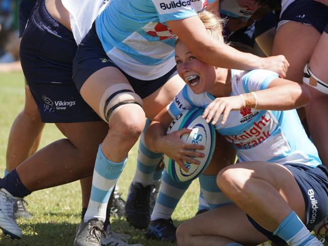 Waratahs players preparing for the Super W in a trial match. Picture: Supplied