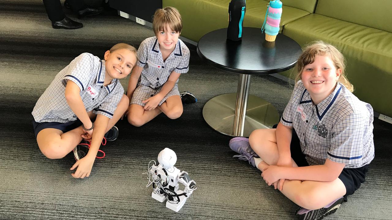 Happier times. Students from Ingham State School get involved in the robotics and coding workshop at the Hinchinbrook Library. Picture: Cameron Bates