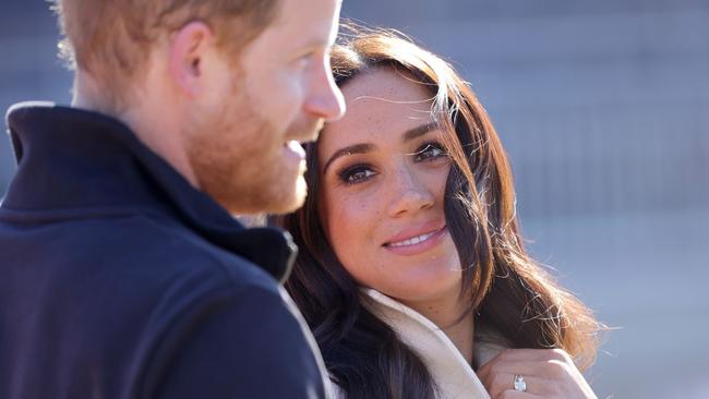 THE HAGUE, NETHERLANDS - APRIL 17:  Prince Harry, Duke of Sussex and Meghan, Duchess of Sussex attend the Athletics Competition during day two of the Invictus Games The Hague 2020 at Zuiderpark on April 17, 2022 in The Hague, Netherlands. (Photo by Chris Jackson/Getty Images for the Invictus Games Foundation)