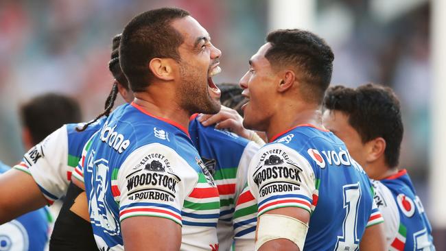 The Warriors smashed the Roosters 30-6 to be unbeaten after four rounds. Picture: Matt King/Getty Images