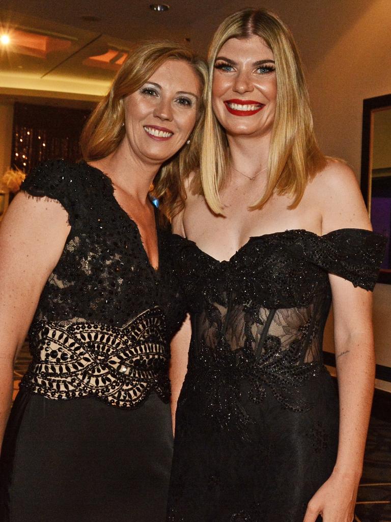 Renee Overs and Louise Hackett at Gold Coast Business Excellence Awards Hall of Fame induction at The Star Gold Coast. Picture: Regina King.