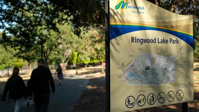 Ringwood Lake Park is a popular exercise spot. Picture: Penny Stephens.