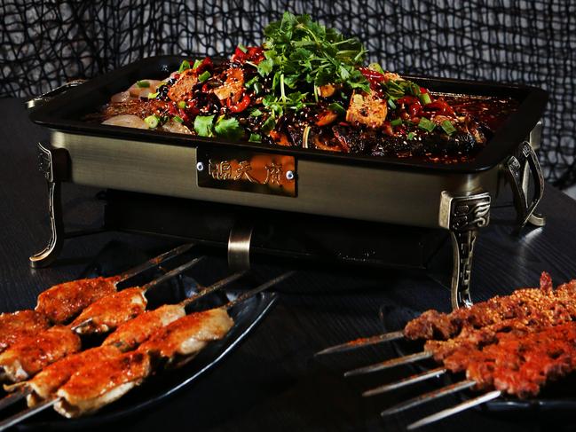 Dainty Fish specialises in charcoal fish and meat skewers over coal. Picture Rebecca Michael.