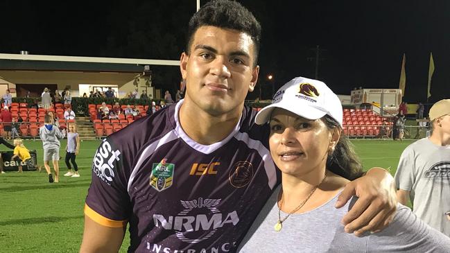 David Fifita with mum, Gwen Fifita