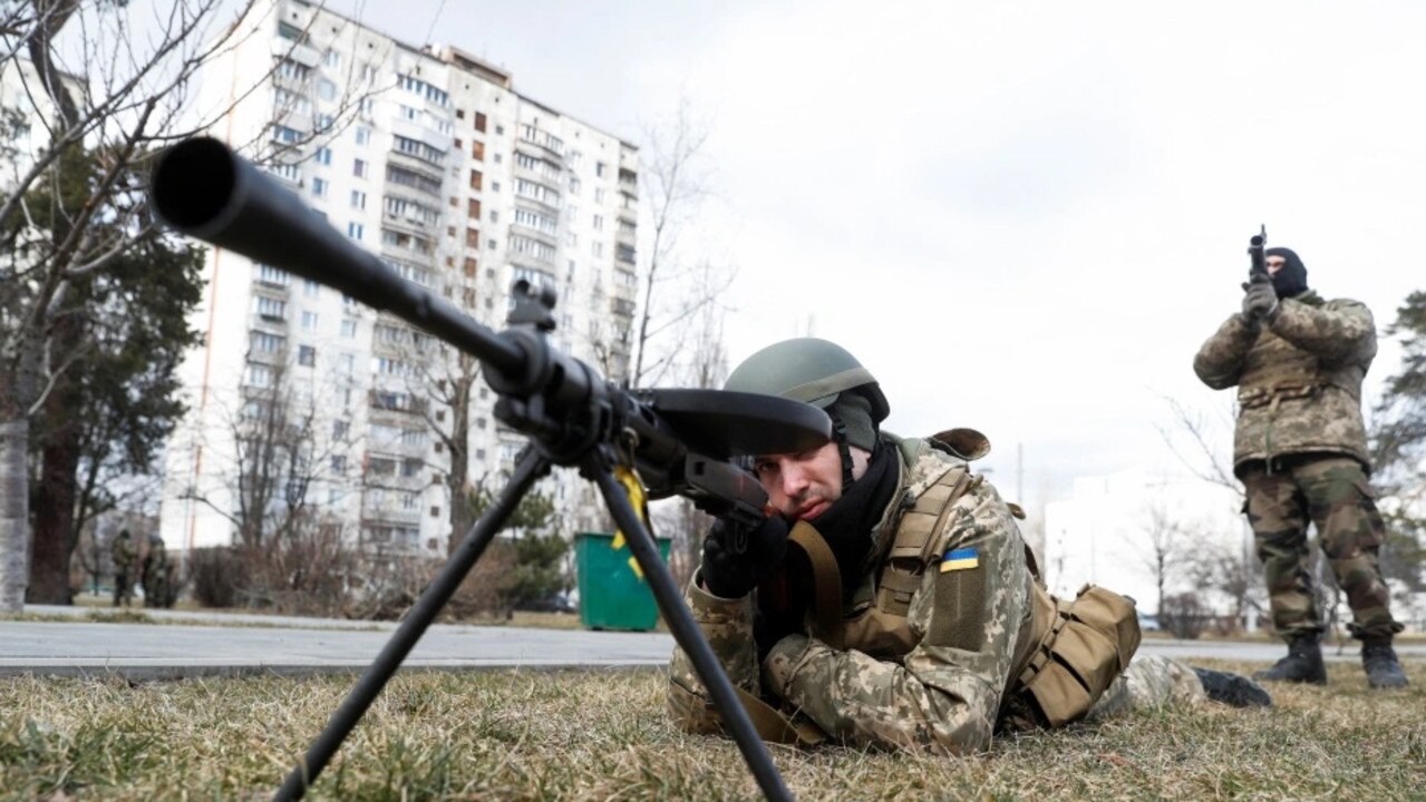 The top marksman is said to be on the front line of the besieged capital Kyiv. Picture: Reuters