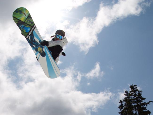 Holly flies high at Whistler Mountain. Picture: Ben Alexander