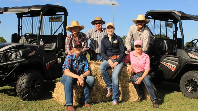 BUNDY SHOW 2021: Krystal Davies, Bonnie Coolee, Mariah Armitage, Carl Wondrock, Denis Mills and Izaak Mills eager for the upcoming Young Farmers' Challenge.