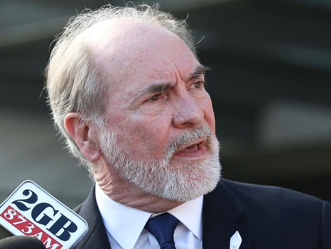 SYDNEY, AUSTRALIA - NOVEMBER 25: Australian Rugby League Commission Chairman John Grant speaks to the media during a NRL press conference at Rugby League Central on November 25, 2016 in Sydney, Australia. (Photo by Mark Metcalfe/Getty Images)