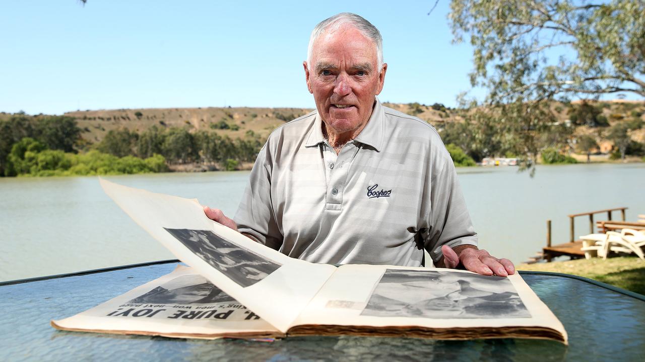 Footy legend Neil Kerley at his home in Walkley Flat. Picture: Simon Cross