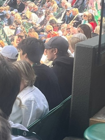 De Minaur was in the crowd 45 minutes later. Photo: Twitter