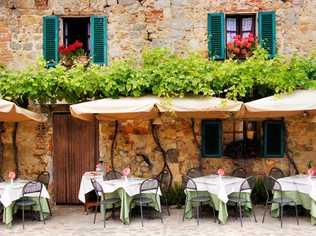 The search for the best outdoor cafes in Italy unearths a foodie's dream. Picture: jenifoto