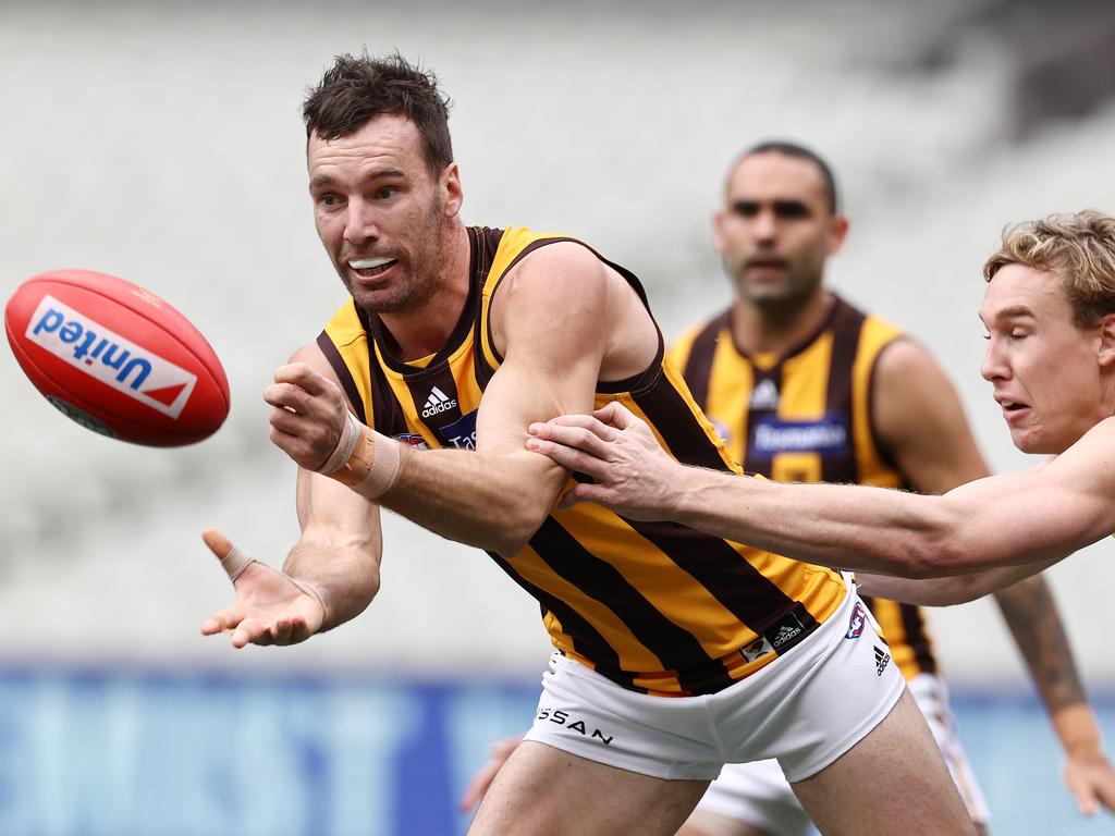 Ceglar played his last game for Hawthorn in the final round of 2021. Picture: Michael Klein