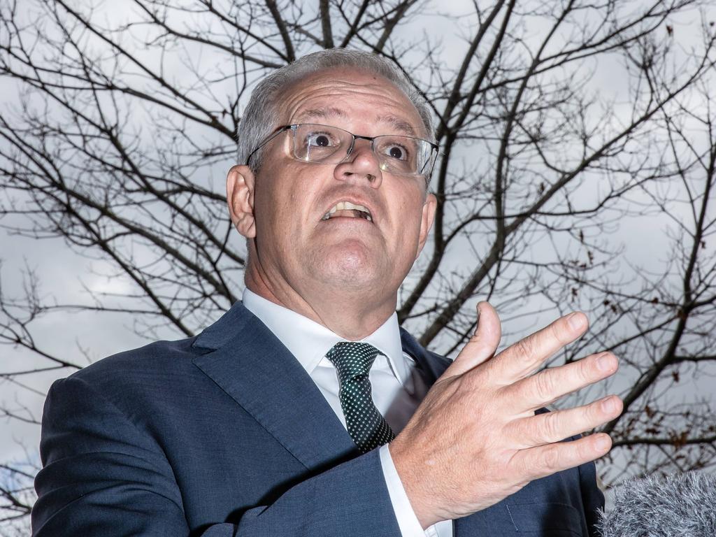 Scott Morrison is trying to distance himself from looming rates rises. Picture: Jason Edwards