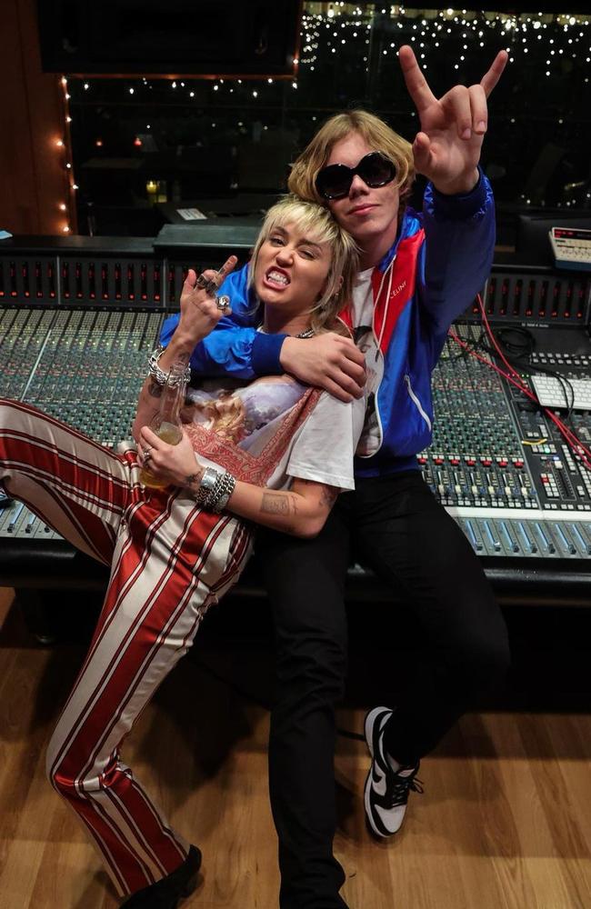 Kid Laroi and Miley Cyrus enjoyed a No. 1 hit with their Without You remix. Picture: Supplied/ Instagram