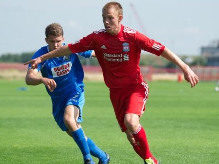 Tom King in action for the Livepool youth team. Picture: Liverpool FC