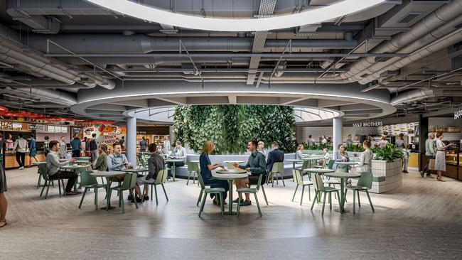 An artist's impression inside the renovated Post Office Square.