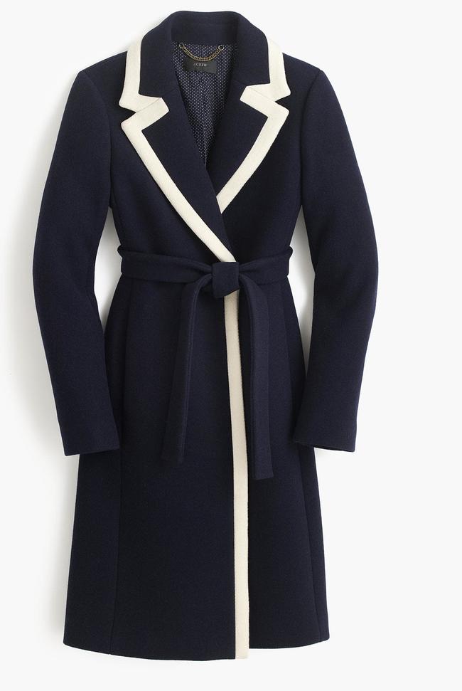 J crew tipped deals wrap coat