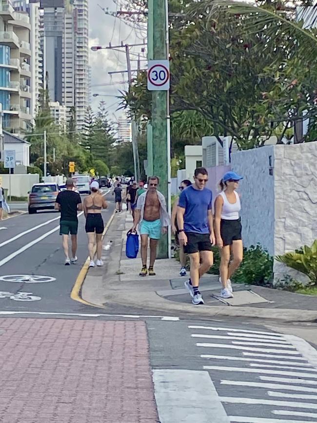 Another Hedges Ave photo posted on social media, showing pedestrians spilling onto the road. Picture: Facebook