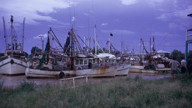 Saltwater Creek with boats, 1971. A serene yet telling image of Saltwater Creek where boats are seen amid the surrounding waters. Source: QLD Places