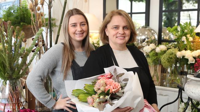 Best florist on the Gold Coast winner Flowers on Tedder owner Margot de Groot and employee Erika Inlis. Photo by Richard Gosling.